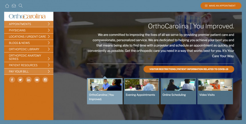 OrthoCarolina Website Design