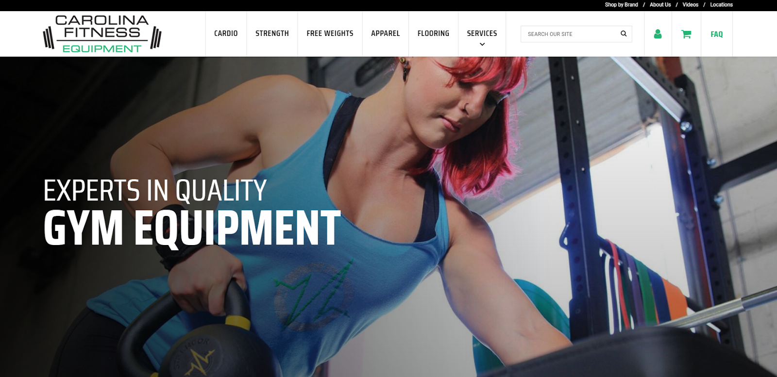 Woman working out with dumbbells