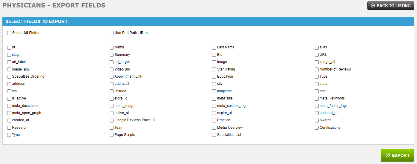 E-dreamz Component Export Controller