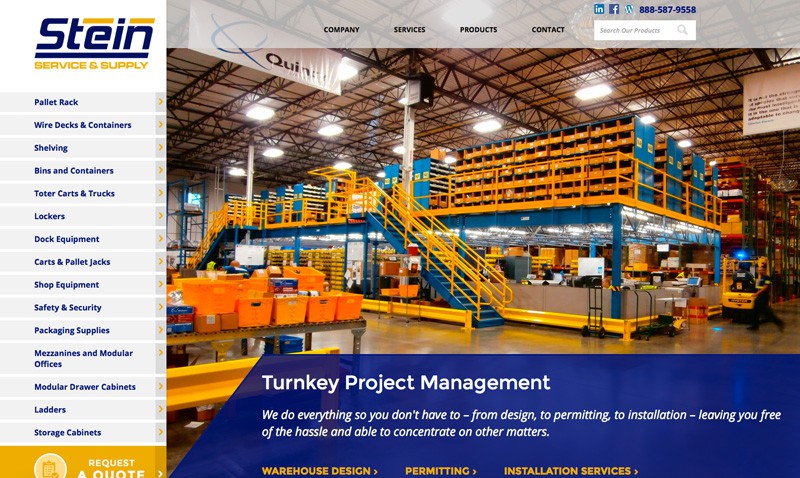 Stein Services & Supply Website