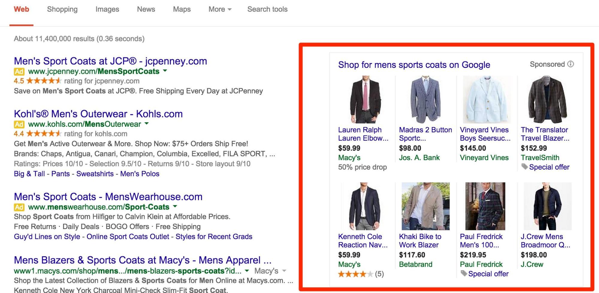 What is Google Shopping - Google Offers in the Shopping Center - image screenshot