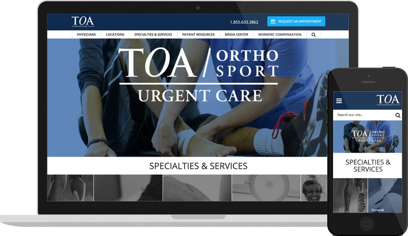 Tennessee Orthopaedic Alliance Website Design | E-dreamz