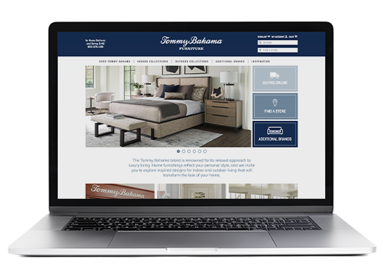 tommy bahama furniture website design